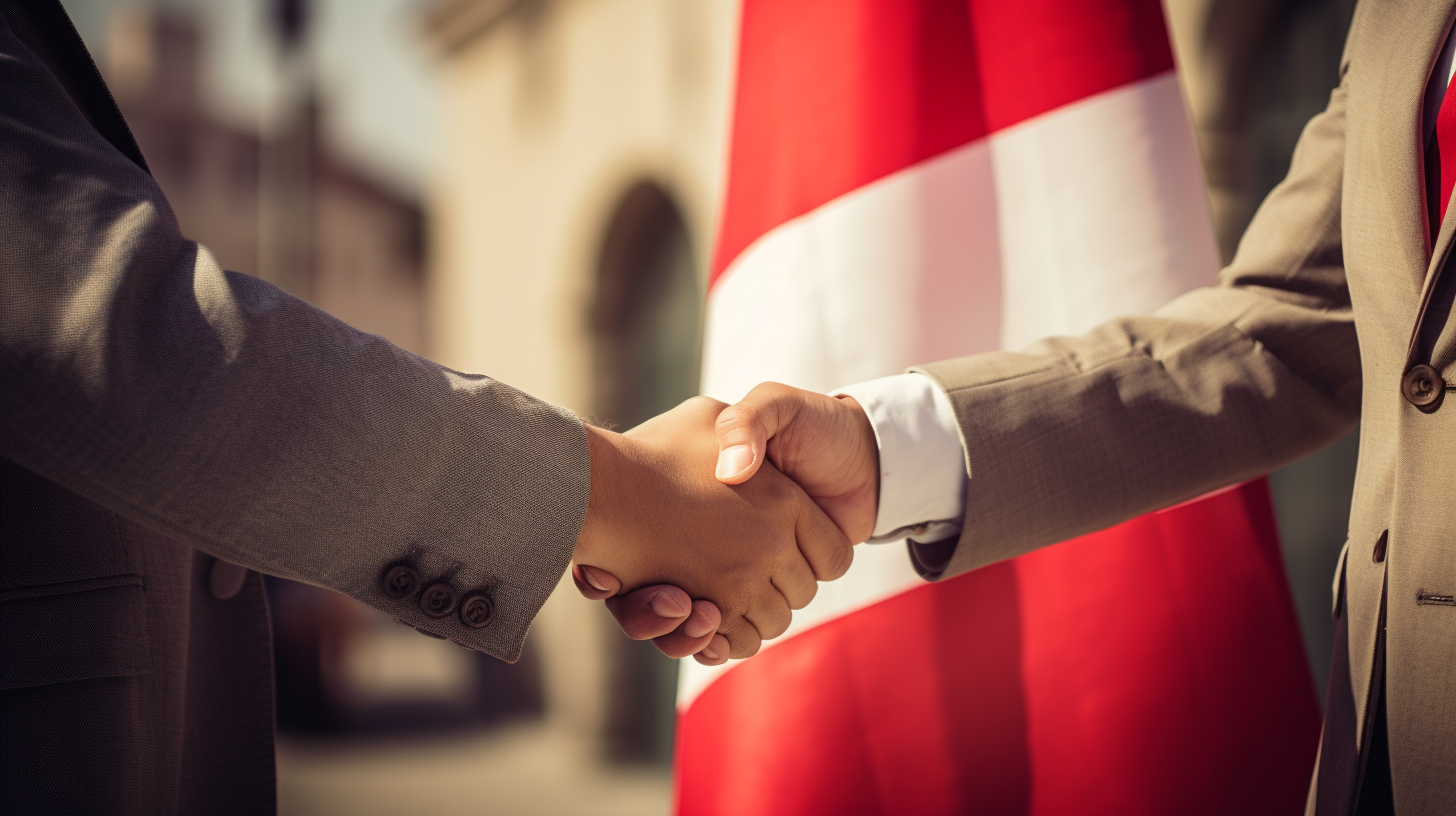 pserranor_two_people_shaking_hands_behind_a_Peruvian_flag_TAMRO_187e542c-a502-4904-ad1a-890addefbed7